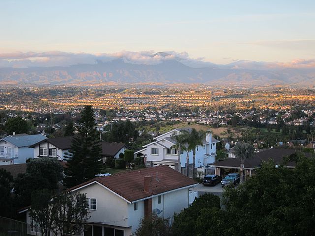 Laguna Niguel, CA - View of the Santa Ana Mountains at Sunset