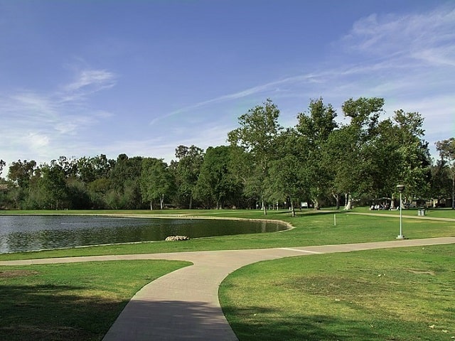 Lake in William Mason Park in Irvine, California
